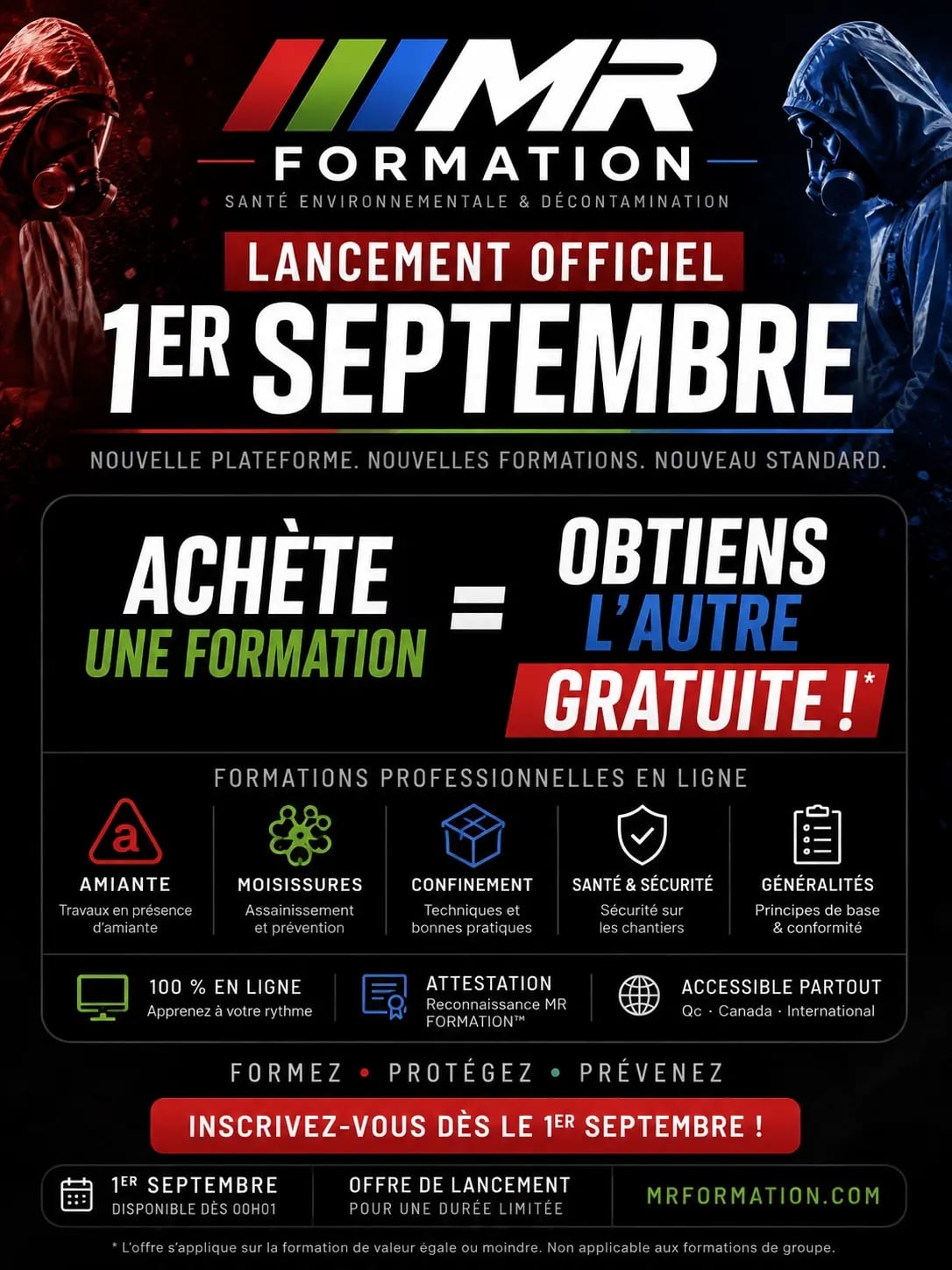 Offre de lancement MR Formation — une formation achetée, une autre offerte